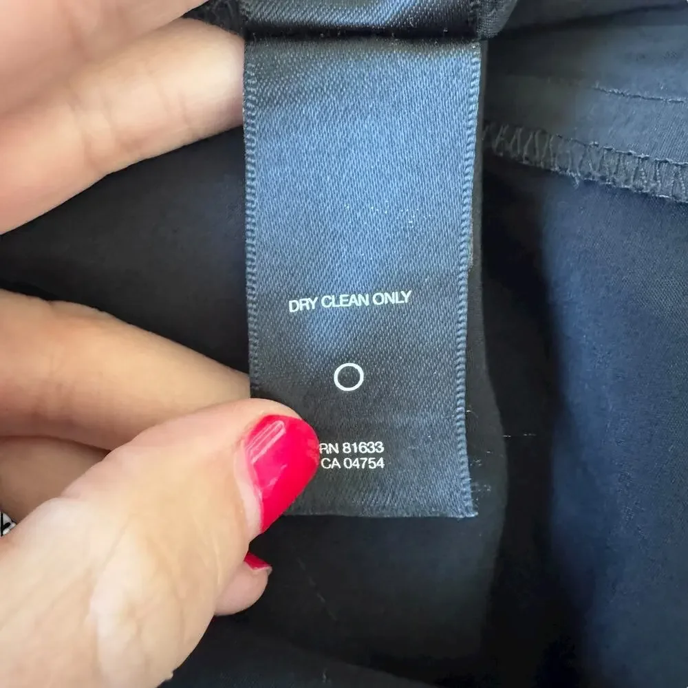 Kenneth Cole Black Front Zip Mini Dress